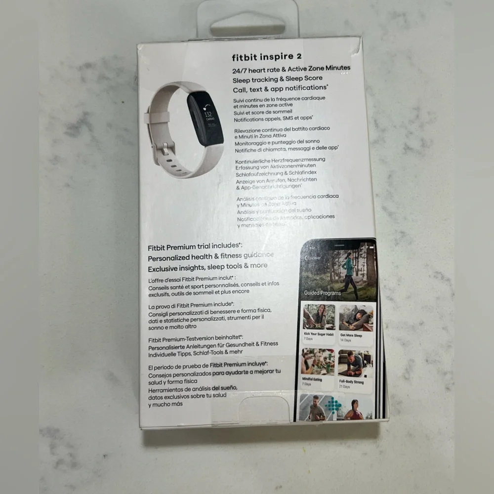 Fitbit Inspire 2 Fitness Tracker - Black and Cream